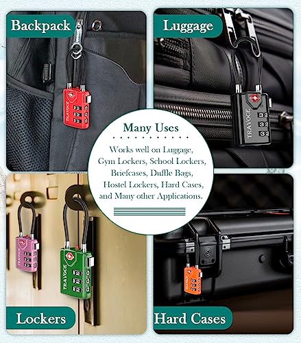 TSA Approved Luggage Locks (1.4*0.72*3.54 in / Army Green 2 Pack)