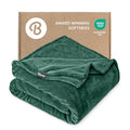 Fleece Blanket Luxury Microplush (Full/Queen / 12 - Forest Green)