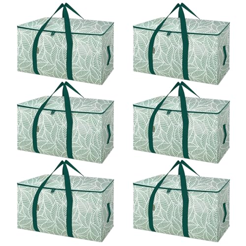 6 Pack Oversized Moving Bags with Reinforced Handles (6-Pack / Antique Folidage)