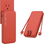 Portable Charger with Built in Cable and AC Wall Plug, USB C Power Bank by NUSYDDY