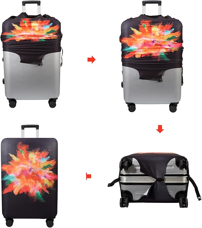 WUJIAONIAO Travel Luggage Cover Baggage Suitcase Cover Protector Skins 18-32 - Image 4