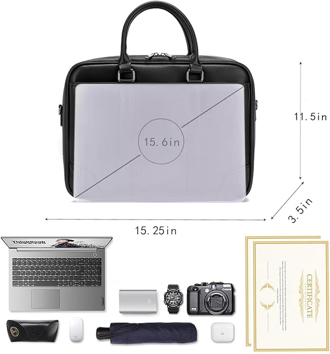 Accordian File Organizer with Handle, 15.6 in Laptop Bag Portable Document - Image 4
