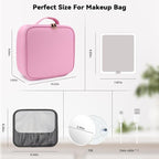 Travel Makeup Bag with LED Mirror and 10x magnifying glass with 3 Lighted - Image 8