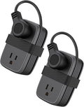 2 Pack Travel Power Strip with USB C Port, NTONPOWER Flat Plug Extension Cord by NTONPOWER