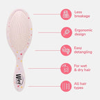 Wet Brush Original Detangling Hair Brush, Hello Disney Minnie Mouse - Ultra-Soft IntelliFlex Bristles - Detangler Brush Glide Through Tangles With Ease For All - For Women, Men, Wet & Dry Hair