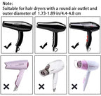 2Pcs Black Plastic Universal Blow Hair Dryer Comb Attachment for Straightening, Detangling - Nozzle Hairdressing Salon Comb,Styling Tools and Appliances for Curly, Natural Hair