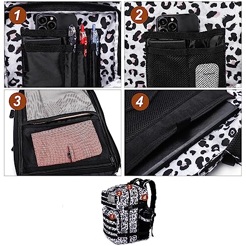 Military Tactical Backpack for Men and Women 45L Army 3 Days Assault Pack Bag Large Rucksack with Molle System White black (White Black)
