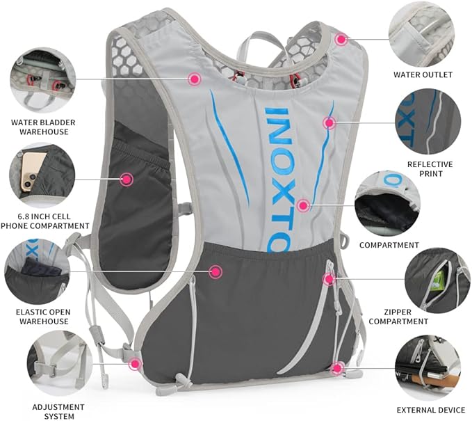 Running Hydration Vest for Men Women Water Backpack for Running 3L Running - Image 3