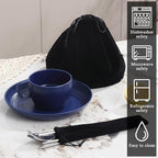 Camping Essentials Set, HOMQUEN Camping Plates and Bowls Set, Coffee Mug - Image 4