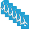 6 Pack Silicone Luggage Tag for Suitcases by MODENGKONGJIAN