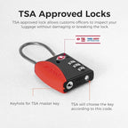 pack all TSA Approved Cable Luggage Locks, 3 Digit Combination Padlocks - Image 6