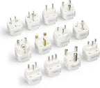 Ceptics Travel Adapter with Types A-M Plugs, Travel Plug Adapter Set Compatible by Ceptics