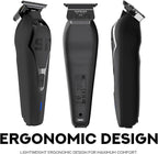 Supreme Trimmer Darkstar 72 Trimmer with Magnetic Vector Motor | 180 Min Run Time, 9000 RPM Barber Hair Trimmer | Low Noise, Professional Beard Trimmer DLC Blades | ST700