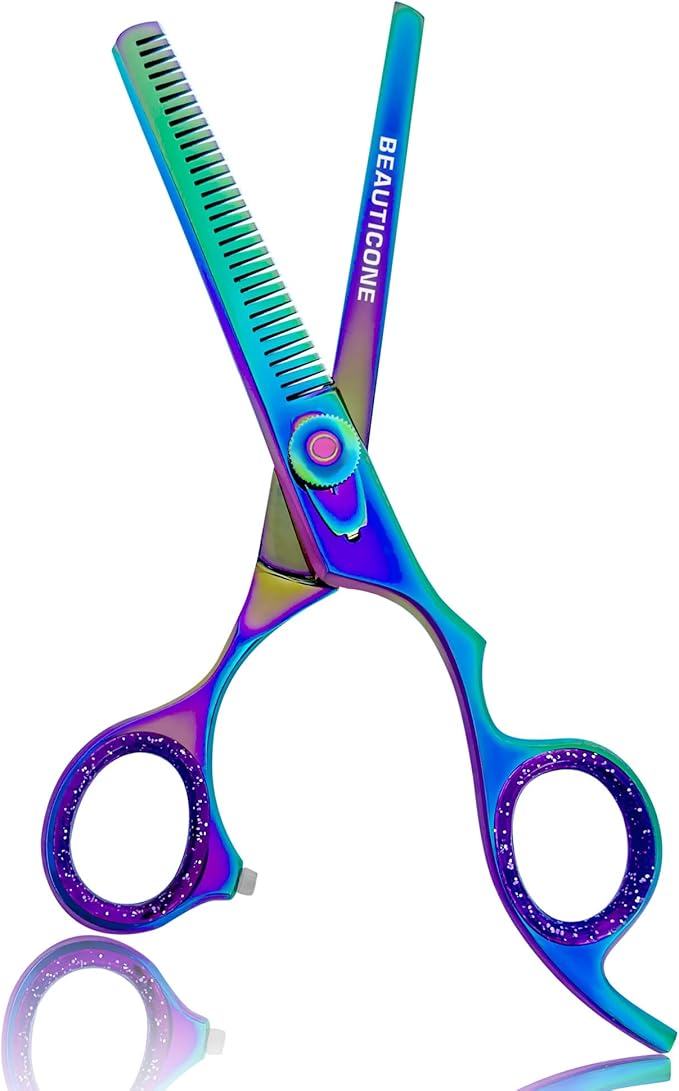 BEAUTICONE Thinning Shears for Hair Cutting, Professional Barber Hair Scissors, texturizing shears for Women/Men Trimming, Salon, Hair Layering scissor, Stainless Steel