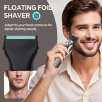 5-in-1 Electric Beard Trimmer Body Hair Trimmer Kit, Professional Cordless Hair Clippers for Men Rechargeable, IPX7 Waterproof Mens Grooming Kit for Face, Mustache, Body, Nose, Gifts for Men (Silver)