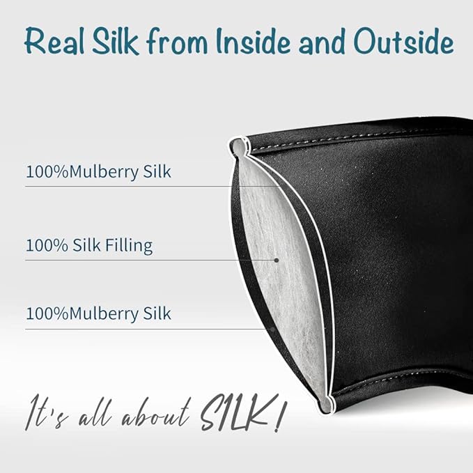 LULUSILK Mulberry Silk Sleep Eye Mask Blindfold - Image 2