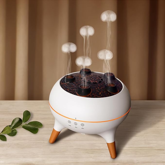 Essential Oil Diffuser for Home, Bedroom Humidifiers, Air Scent Aroma Aromatherapy Ultrasonic Humidifier Machine Timer Small Mini difusor de Aromas para casa Living Room Office Decor Gifts Jellyfish