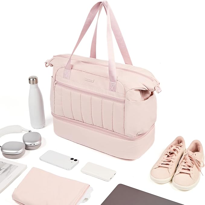 NISHEL Women's 2-in-1 Weekender Duffle Bag, Large Capacity Duffle Bag - Image 5
