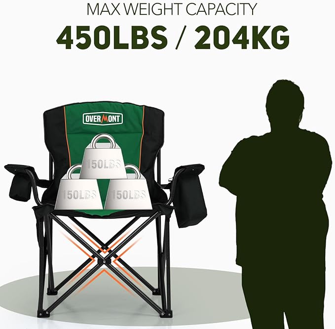 Overmont Oversized Folding Camping Chair - Image 5