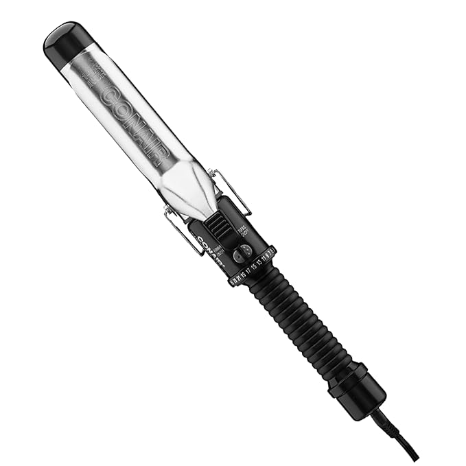 Conair Instant Heat 1¼-Inch Curling Iron, 1¼-Inch Barrel Produces Loose Curls, Hair Curler for Medium and Long Hair, 25 Heat Settings, Black