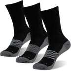 FOOTPLUS Hiking Copper Compression Socks, Unisex Cushioned Sole Arch Support by FOOTPLUS