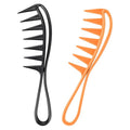 Wide Tooth Comb 2 PCS Large Row Combs Thick Knotting Curls Curly Wet Wigs Hair Stylist Comb Anti-slip Teeth Hook Handle Hairstyle Set Fine Detangling Hairdressing Scratch Scalp Tidy Shower Appliances