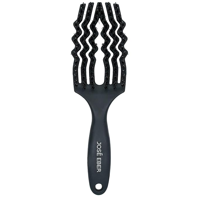 Jose Eber: Professional Series - Detangler Brush - 100% Natural Boar Hair with Nylon Bristle, Reduces Breakage, for All Hairtypes, Salon Styling Tool