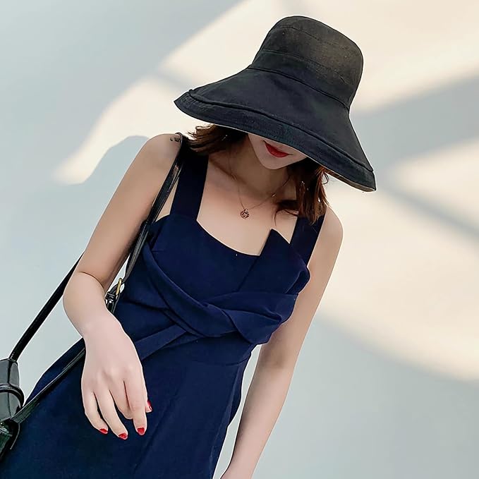 Women Wide Brim Sun Hats Metal Wired Edge Summer UV Protection Beach Fishing Hat - Image 7