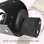 Watch Travel Case, Luxury Leather Watch Roll 2 Slot Organizer Box, Jewelry - Image 5