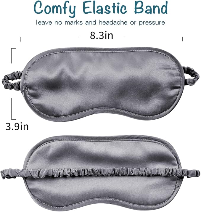 LULUSILK Mulberry Silk Sleep Eye Mask Blindfold - Image 6