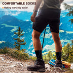 Men 6 Pack Athletic Compression Crew Socks for Running Gym Sports (7-8 / Black 4133)