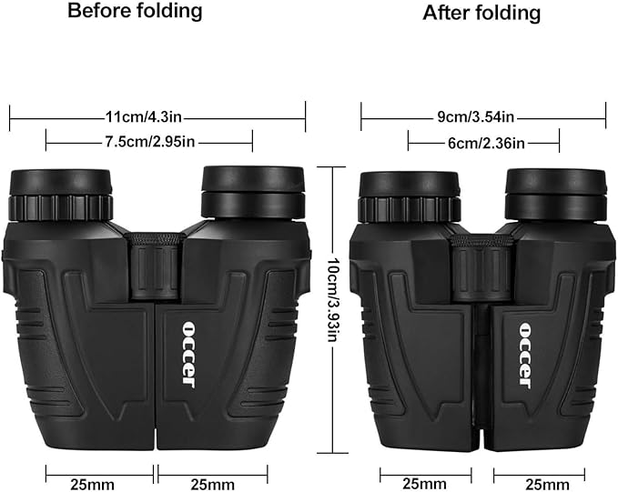 Occer 12x25 Compact Binoculars for Adults and Kids, Large Eyepiece Waterproof - Image 8
