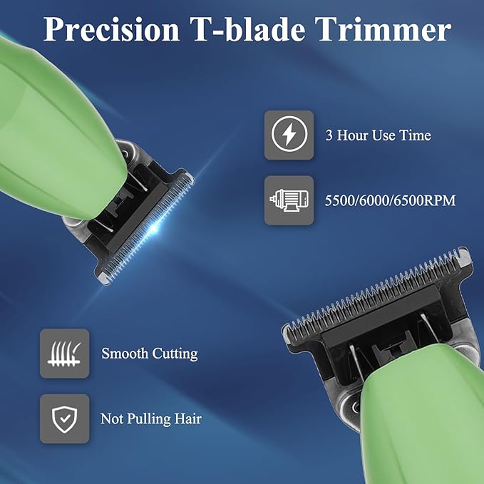 Professional Hair Clipper & Hair Trimmer & Foil Shaver Kit, Beard Trimmer Clippers and Trimmers Set, Cordless Mens Clippers for Home, Barber
