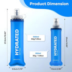 500ml Soft Flask 2Pack, TPU Collapsible Soft Water Bottle, 17oz Foldable TPU - Image 5