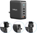 MINIX 165W USB C Charger, GaN II Charger PD3.1 Max 140W, Turbo 4-Port Charging by MINIX