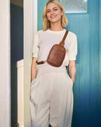 Telena Small Sling Bag for Women Leather Crossbody Fanny Packs Chest Bag for - Image 2