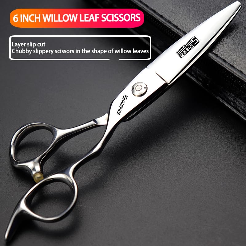 6/7/7.5/8/9-inch professional hair clipper set, stainless steel sharp hair clippers, hairdresser specific scissors (6 in-4pc) (6 In-4pc)
