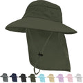 Sun Hats for Men Women, UPF50+ Protection Safari Hat, Wide Brim Fishing Hat by Rosoz