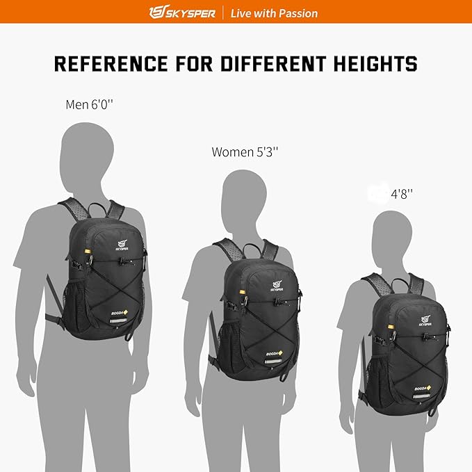 SKYSPER Small Hiking Daypack, 20L Lightweight Travel Backpacks Day Hike Pack - Image 8