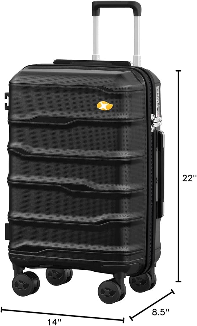 Carry On Luggage 22x14x9 Airline Approved, 20 Inch Ultra Lightweight Hardshell - Image 10