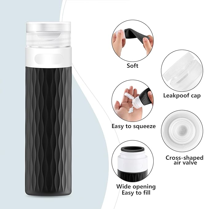 Travel Bottles for Toiletries, TSA Approved 3.4oz Travel Size Containers - Image 3