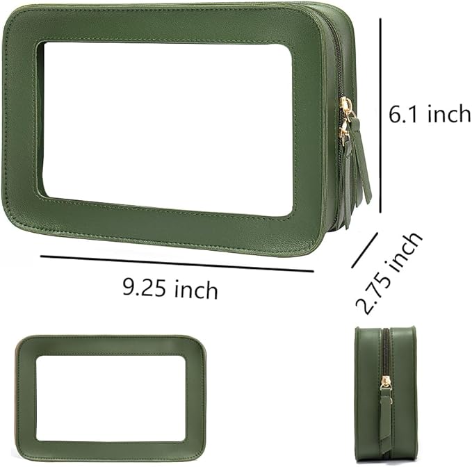 Clear Makeup Bag Small, TSA Approved Portable Toiletry Bag - Image 5