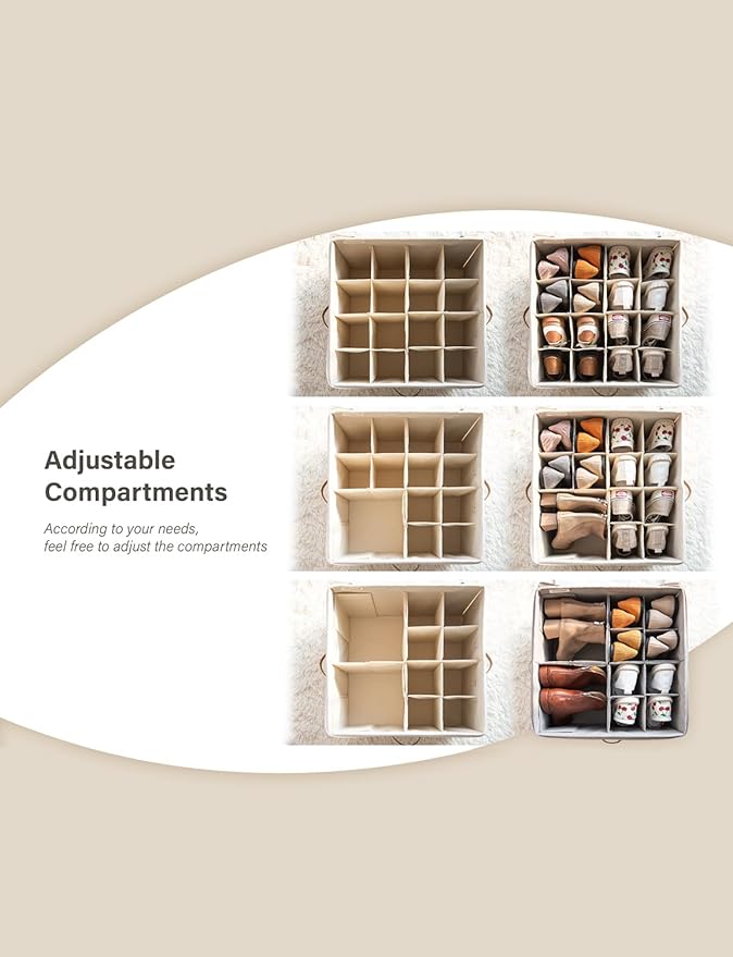 StorageWorks Shoe Organizer for Closet, Fits up to 24 Pairs, Shoe Cubby Storage - Image 5