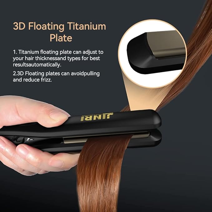 3 in 1 Hair Styling Tool: Straightening Brush, Crimper, and Flat Iron | Heated Brush for Smooth, Anti-Frizz Hair | Electric Straightener