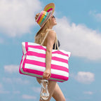 Becokan Beach Bags for Women Large Waterproof Beach Tote Bag Zipper Beach Bags - Image 5