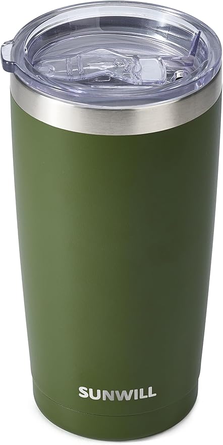 SUNWILL Travel Coffee Tumbler 20 oz, Insulated Mug by SUNWILL