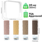 Travel Bottles for Toiletries, BPA Free Leak Proof Premium Silicone Bottles - Image 2
