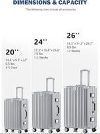 HotWay 26 Inch Aluminum Frame Luggage - Image 3