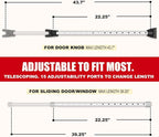 SECURITYMAN 2-in-1 Door Security Bar & Sliding Patio Door Security Bar via - Image 3