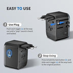 EPICKA Universal Travel Adapter, International Power Adapter - Image 6